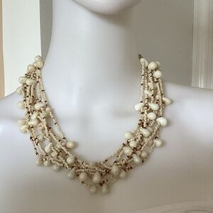 Beaded layered necklace